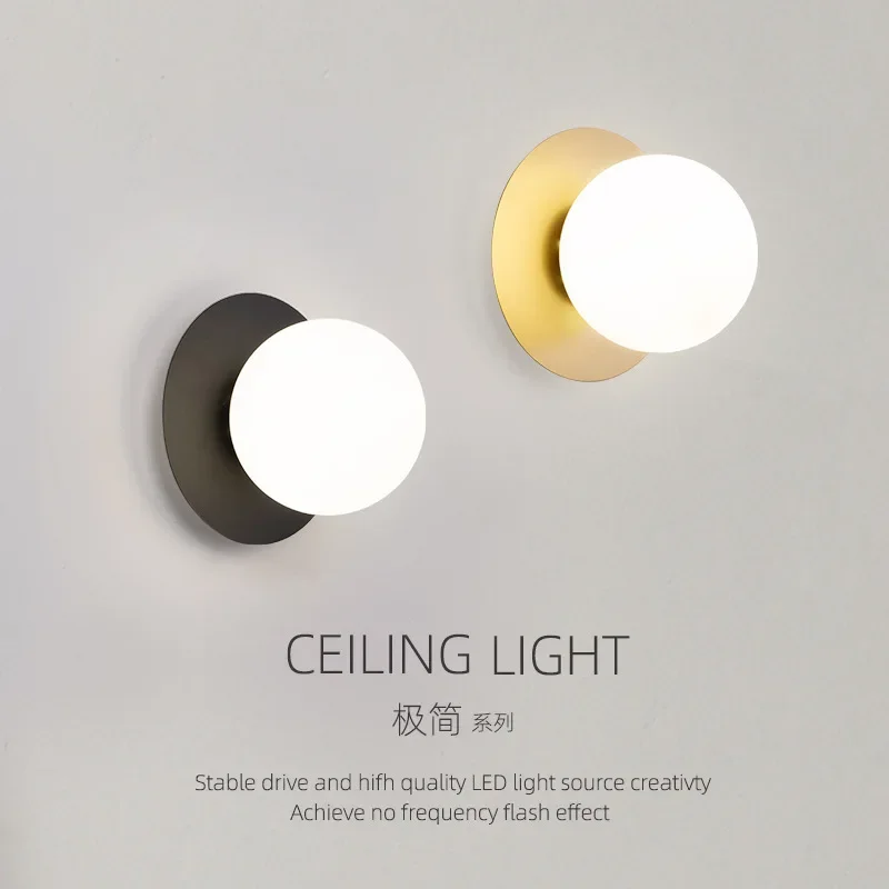 Bedside Wall Lamp for Bedroom Stairs Indoor LED Wall Lighting Sconce for Home Decor Living Room Gold Black led light led wall lamp wall light