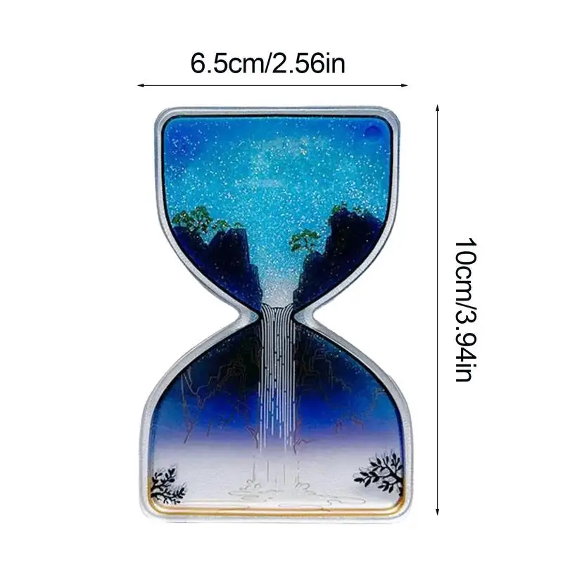 Hourglass Home Decoration Glow-in-the-dark Hourglass Galaxy Waterfall Effect Design Decor For Bedroom Dormitory Study