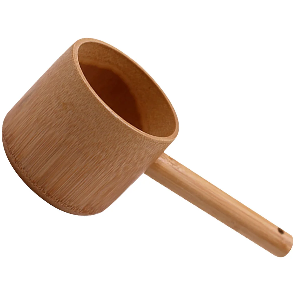 Sauce Bath Spoon Kitchen Bamboo Water Scoop Long Handle Watering Ladle Serving Spoons