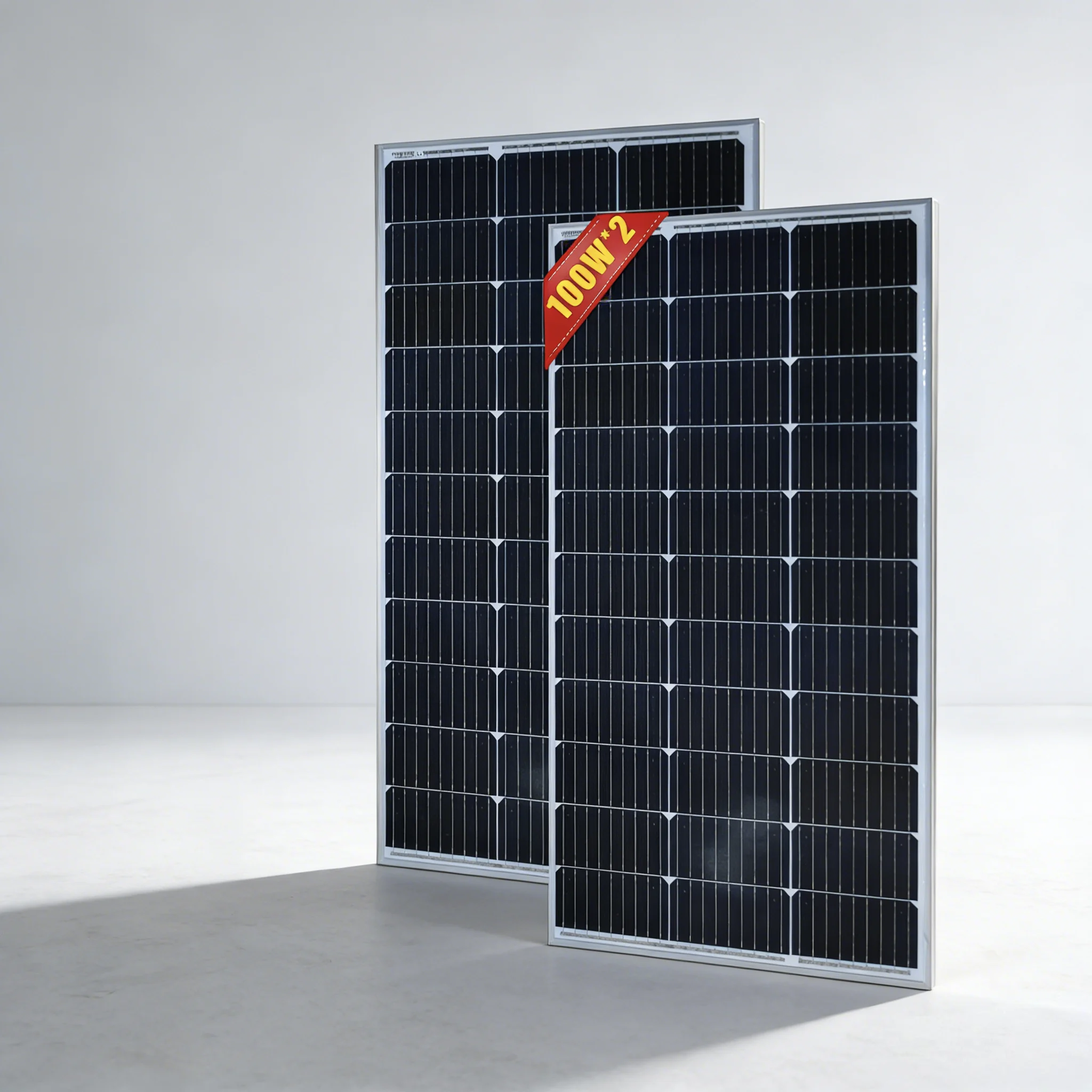 Solar Panel 100w 200w 18V Rigid Solar Panel 25 Year Photovoltaic Monocrystalline Cell 12V Battery Charge
