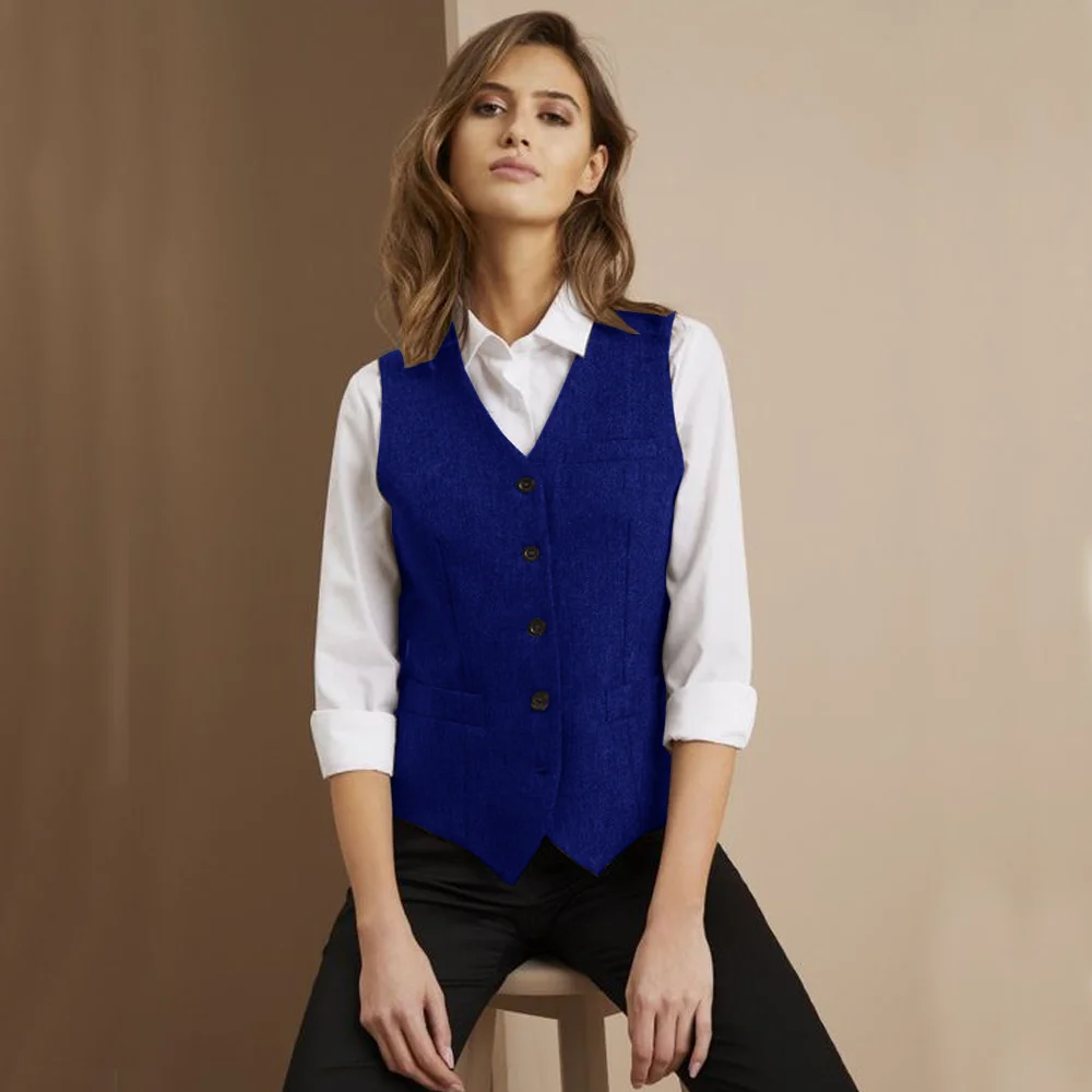 Women's Sleeveless Vest  Woolen Single Breasted Vests Woman Luxury Brand Female Fashion Models Coats Women 2023 Women's Suit Ves