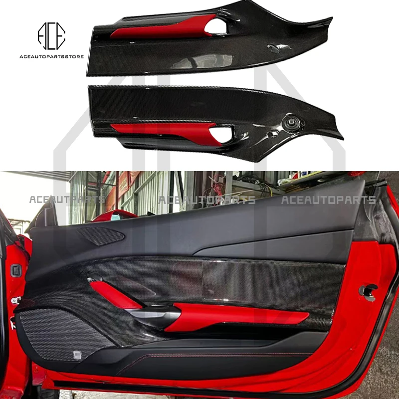 Rivestimento Interno Del Pannello Della Portiera Dell'Auto In Fibra Di Carbonio Di Prezzo Di Fabbrica Per Ferrari 488 Gtb