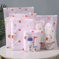 5Pcs Travel Luggage Partition Storage Bags Packing Organizer PVC Zipper Bag Cute Practical Partition Bag Clothes Underwear Shoes 1