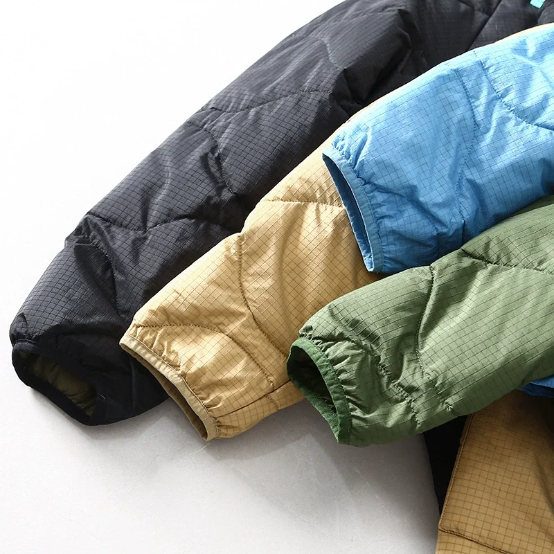 Weiße Entendaunen-Winterjacke für Paare, winddicht, wasserdicht, Sport, leicht, warm, Kragenlos, Outdoor, Trekking und Skifahren – Detail 24
