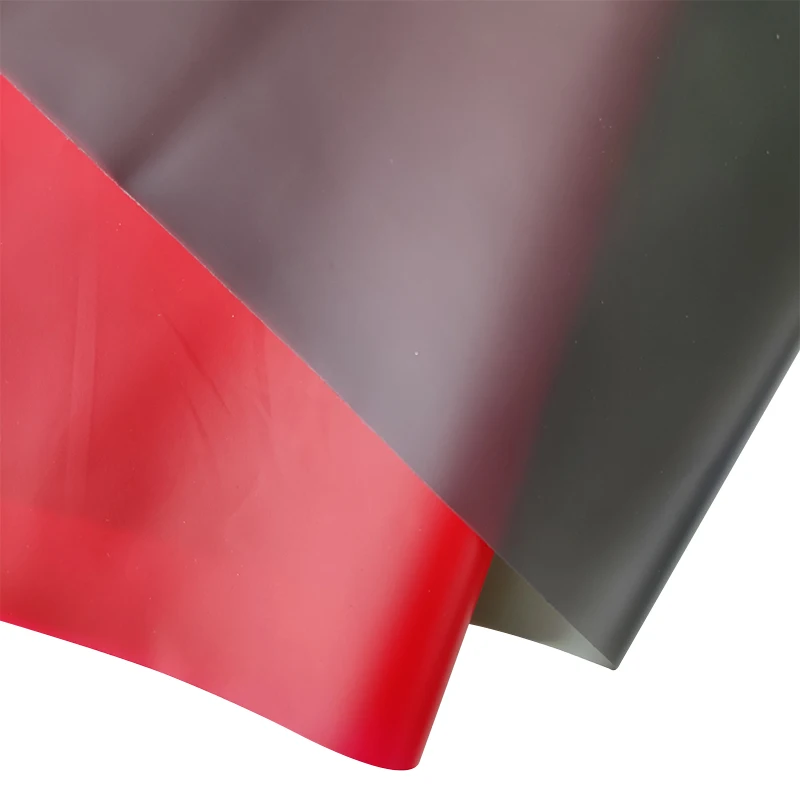 

Waterproof Frosted Jelly TPU Leather Fabric Colored Soft Plastic Film For Making Raincoat/Table Cloth/Backdrop/Handbags/Bows