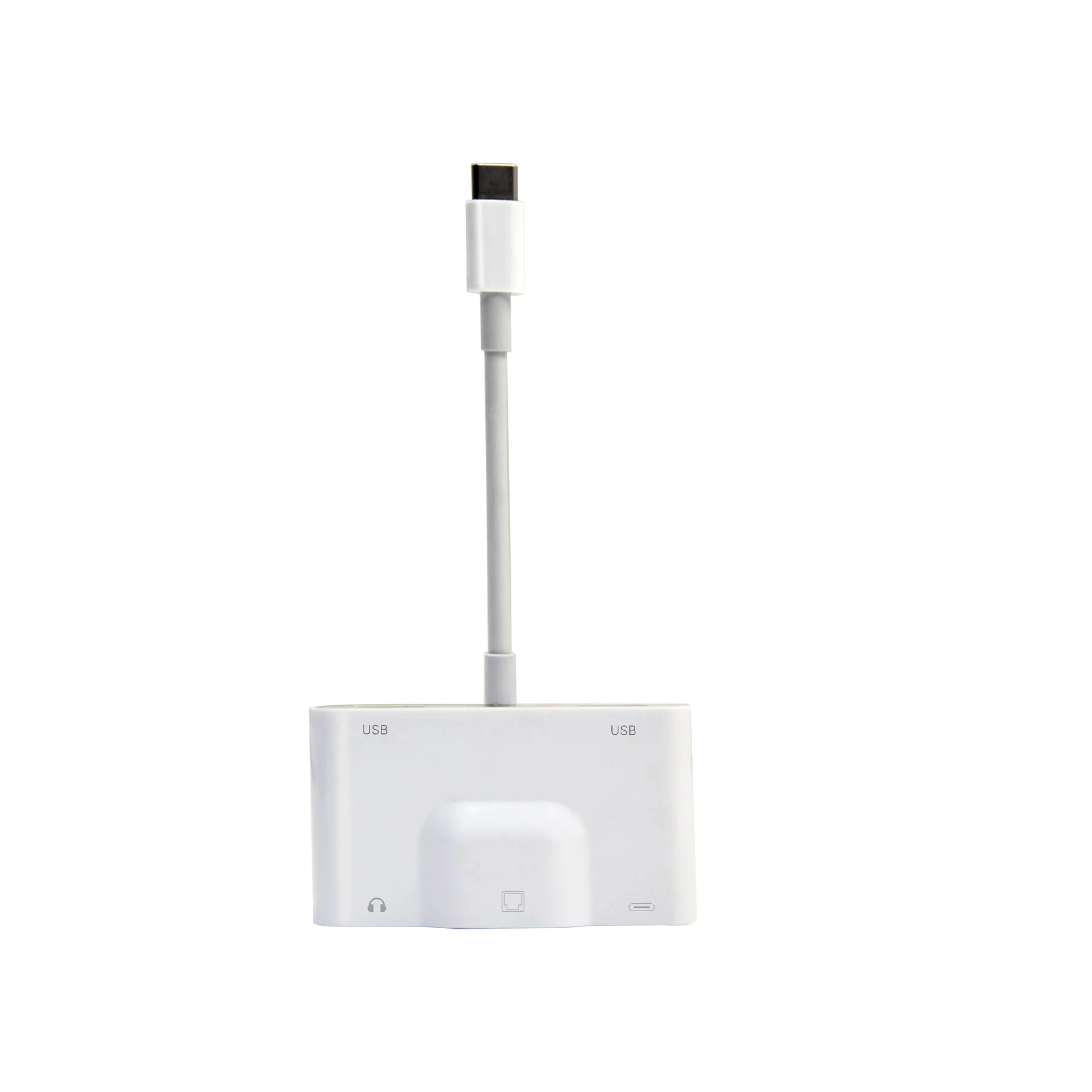 OTG Ethernet Cable Converter USB-C to RJ45 Lan Adapter for MacBook Pro Samsung OTG USB 3.5mm jack with Charging Port for USBC