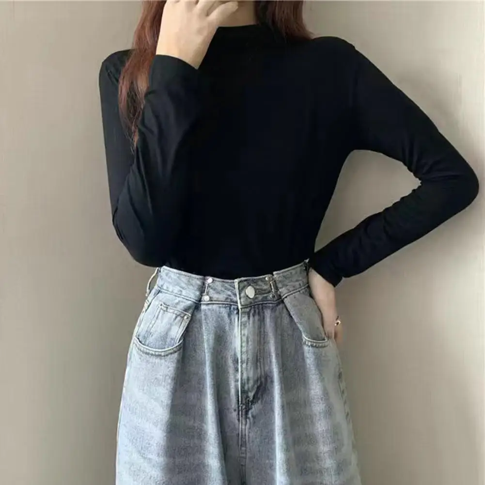 

Women Bottoming Blouse Slim Fit Lady Bottoming Blouse Girl Bottomed Blouse Autumn Winter Costume