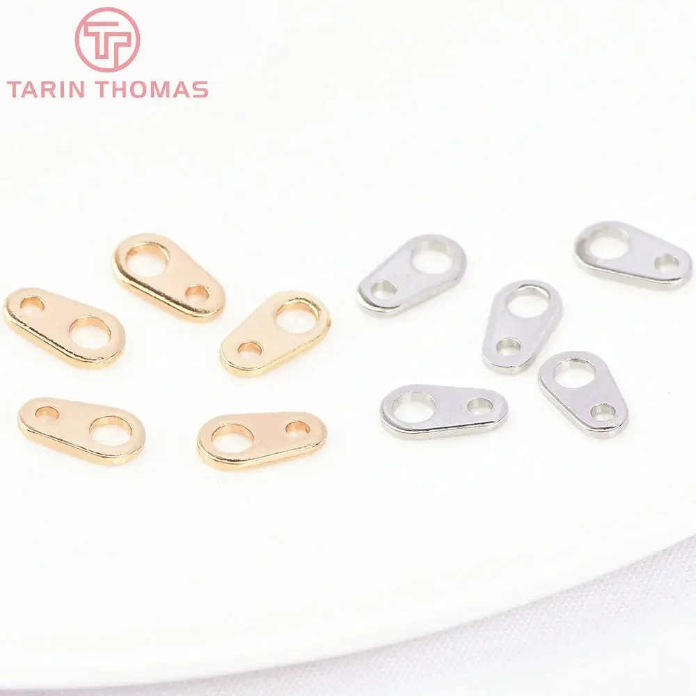 

(7118) 20PCS 3.5x6MM 24K Gold Color Brass Double Holes Connecting Piece High Quality DIY Jewelry Making Findings Accessories