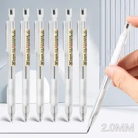 Transparent Pole 2.0mm Automatic Pencil with Pencil Sharpener Multicolor HB Lead Core Sketching Painting Writing Stationery 1