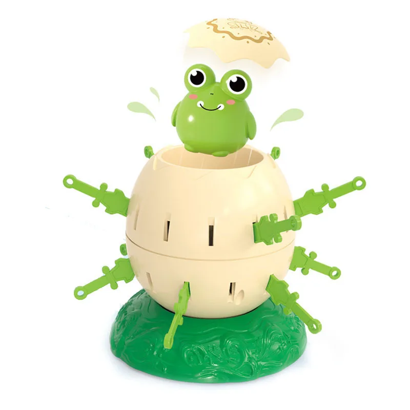 Funny Pirate Barrel Toys Pop Up Small Chicken Frog Penguin Pirate Bucket Lucky Game Jumping Pirates Bucket Sword Stab Tricky Toy