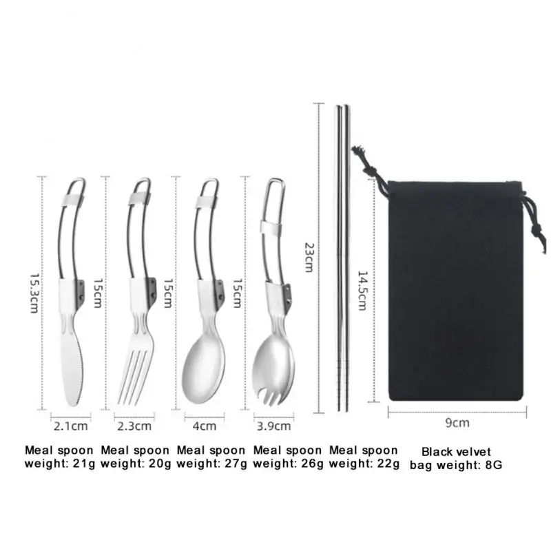 Foldable Camping Spoon Fork Chopsticks Flatware Outdoor Picnic Cutlery Knife Fork Spoon Outdoor Cutlery Camping Equipment