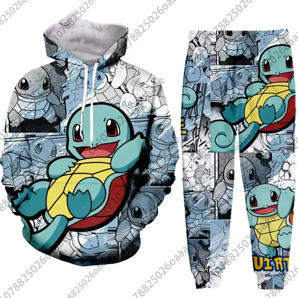 

2024 Покемон Сквиртл Gengar для мужчин и женщин 3D печать высокое качество вязание модные толстовки куртка брюки костюм спортивный костюм Прямая поставка