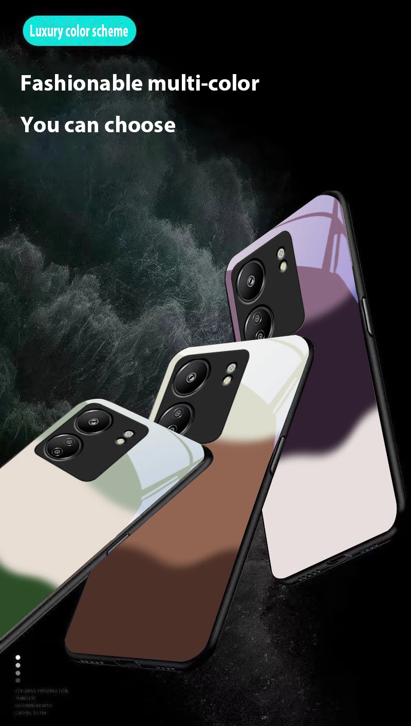 Redmi Color Box Note13 Three color gradient For Xiaomi Redmi 13C Note13 12 Pro Plus 5G Note 9 ...