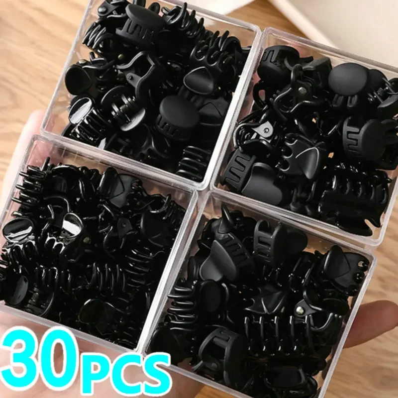 

10/20/30PCS Mini Hair Claw Clips for Women Small Black Brown Transparent Plastic Hairpins Claws Kids Hair Styling Accessories