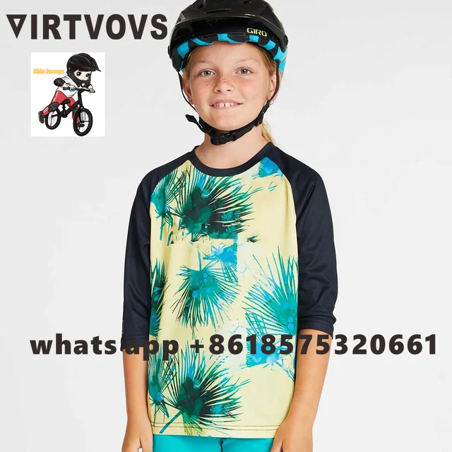 Kids Downhill Jersey Ciclismo Mtb Off Road Dh Motorcycle Teenager Jersey Tshirt Bmx Children Balance Car Motorcycle Gear 2023 3
