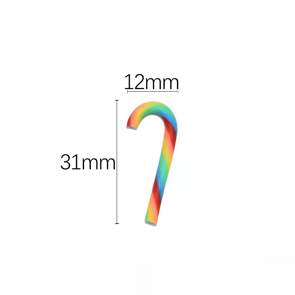 10 stücke Simulation Mini Weichen Ton Candy Polym Ton Sprinkl Fee Diy Haus Dekoration Nette Candy Cane Blumenglasflasche Decor Zubehör – Detail 5