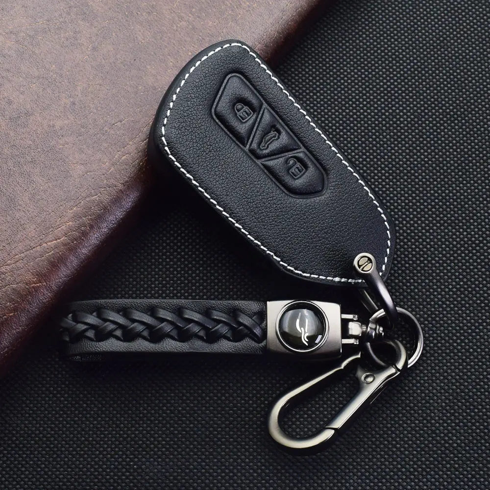  Leather Car Key Fob Cover, Key Case for Keychain Car Key Chain  Case Holder Auto Key Shell Unisex Mens Womens (Black) : Clothing, Shoes &  Jewelry