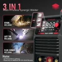 YESWELDER FLUX-135PRO 135Amp MIG Welder 110V Flux Core Welder, Gasless MIG/Lift TIG/Stick Multi-Process Synergic Welding Machine 2