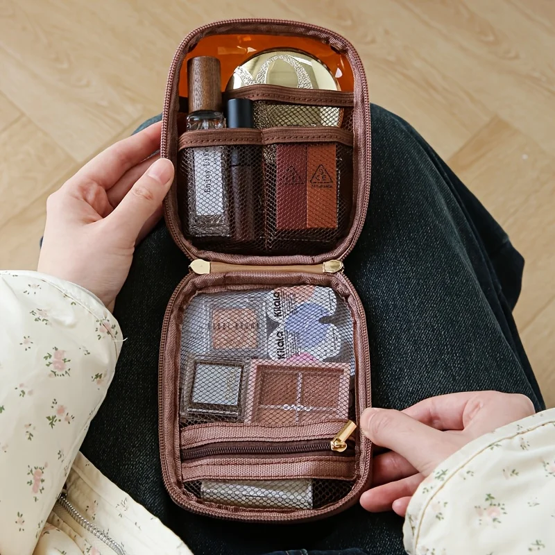Transparent Travel Cosmetic Bag, Portable Mini Waterproof Cosmetic Lipstick Storage Bag, Multifunctional Clutch Bag 2