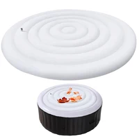 Round Small 145cm Outdoor Hot Tub Coverinflatable Round Collapsible Swimming Pool Filler Dust Cover Thermal Cover 1