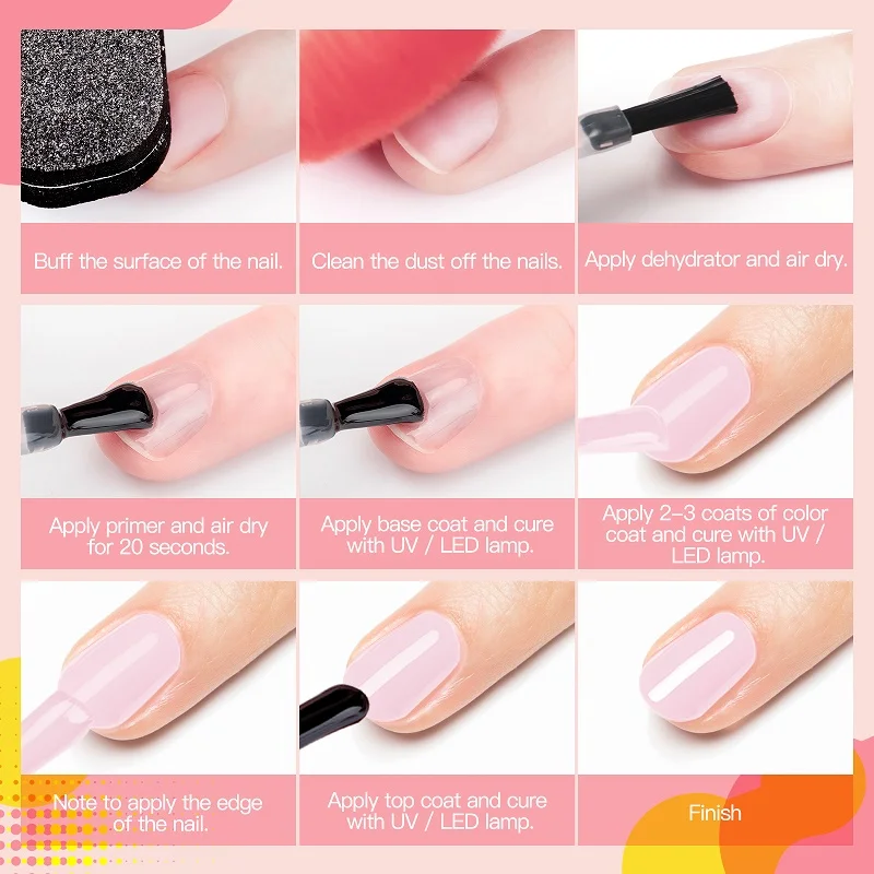 ROSALIND Pure Color Nail Gel Polish Macaron Hybrid Varnish Semi Permanent Nail Art Design Soak Off Top Base UV Gel Nail Polish