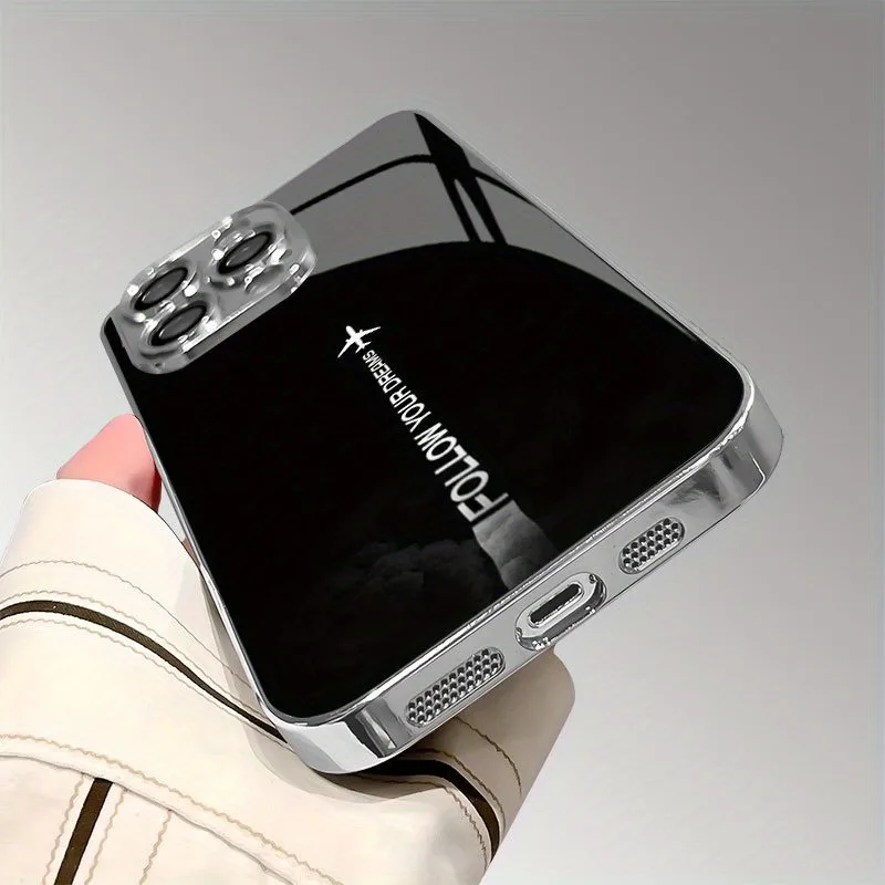 Travel-Inspired Airplane Route Silicone Phone Case