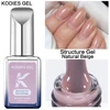 KODIES GEL  Neutral Beige Rubber Base Gel Nail Polish 15ML Semi Permanent UV Structure Construction Gel Varnish Manicure Nailart 1