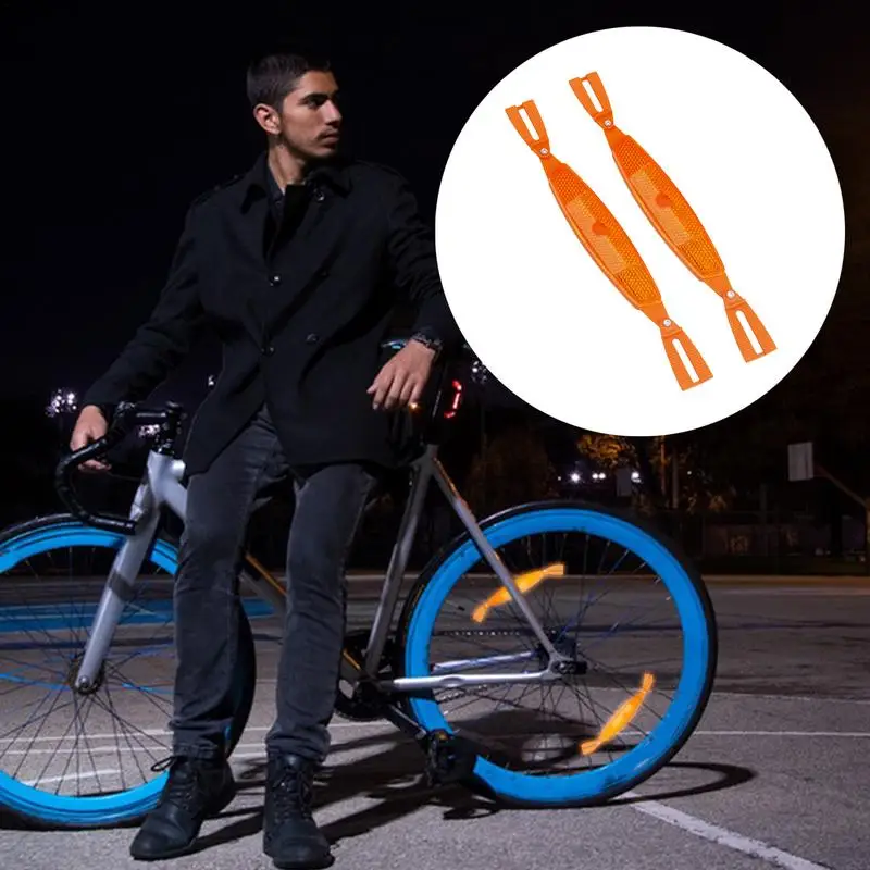 Tire Reflective Spoke 1 Pair Bikes Spoke Reflectors Safety Warning Bicycle Accessories For Night