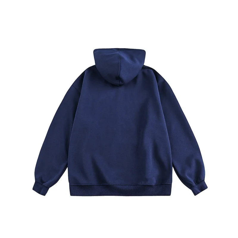 2023 Spring Korean retro sports casual sweater men's trendy brand spring and autumn hooded heavy atmosphere hooded sweater