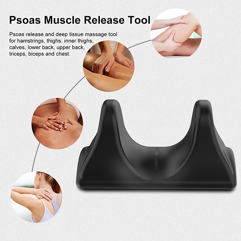 Massage Ball Psoas Muscle Release Deep Tissue Massage Tool Psoas Back Hip Flexor Release Tool Black Muscle Relaxing Massager