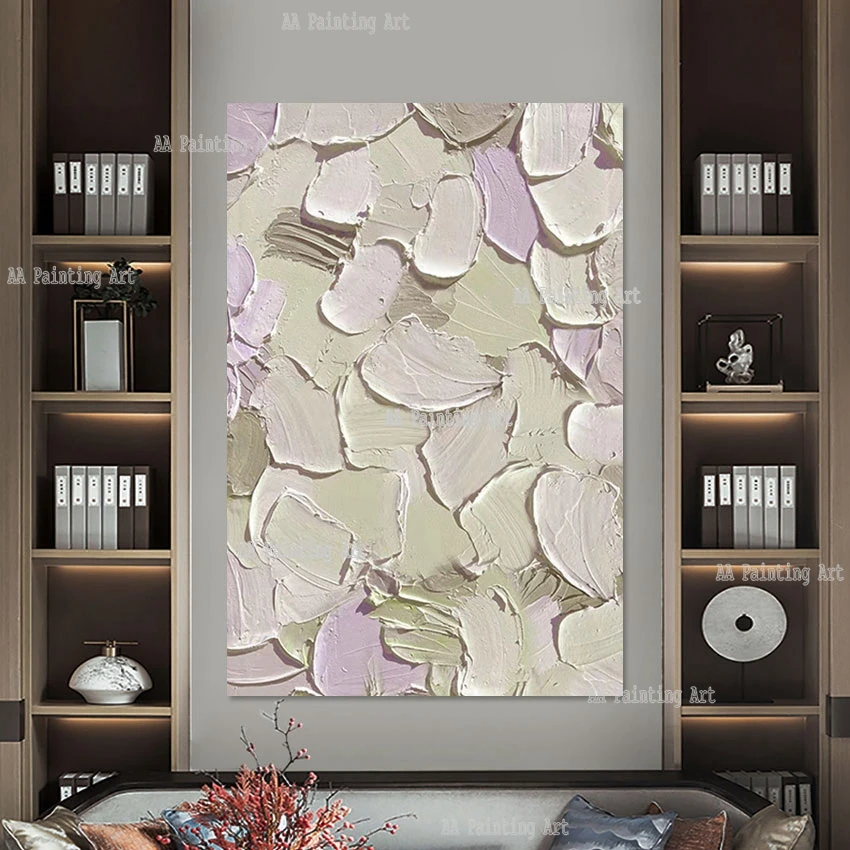 

Толстая акриловая текстура ножа, фрески, абстрактная ручная работа, большая Настенная картина маслом, декоративный предмет, роскошный образец