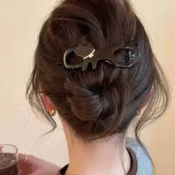 Elegant Matte Duckbill Hair Clip - Large Back of Head Accessory (C)