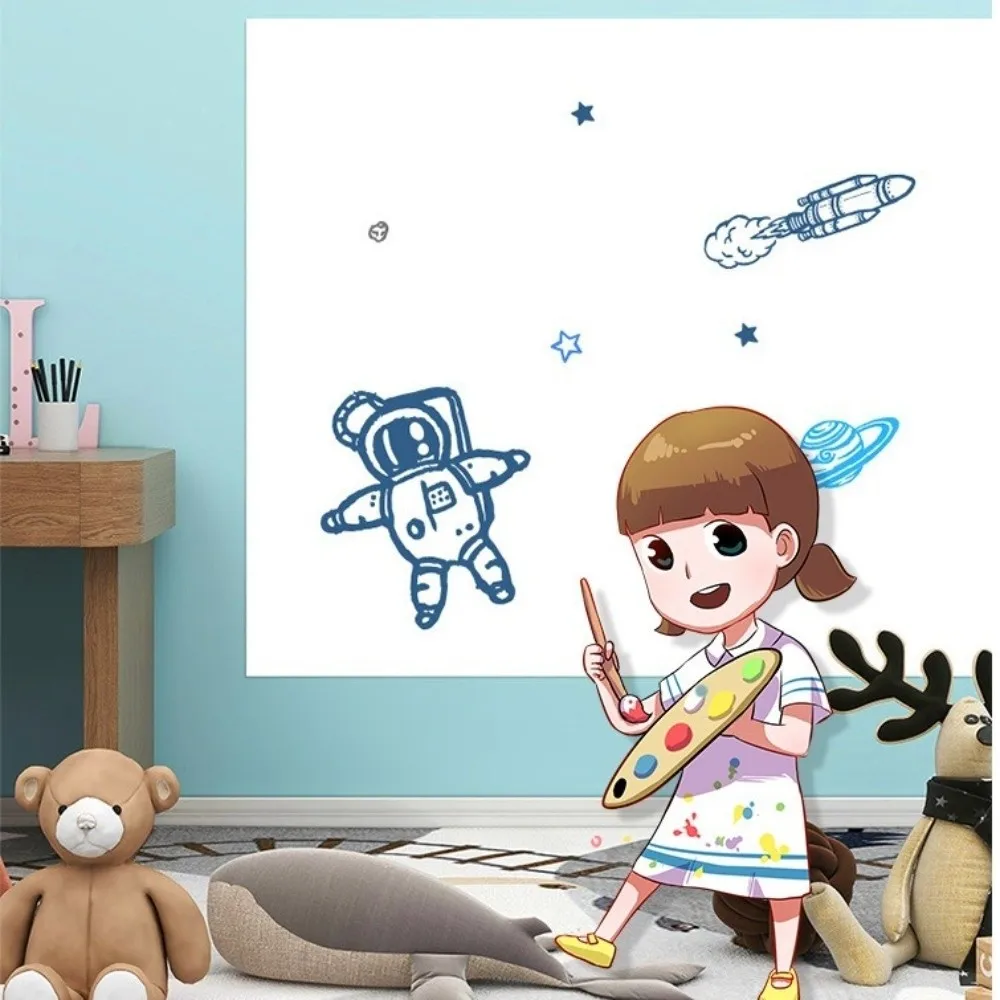 Electrostatic Whiteboard Sticker Removable Reusable Teaching Graffiti Drawing Board Household PP Erasable Whiteboard