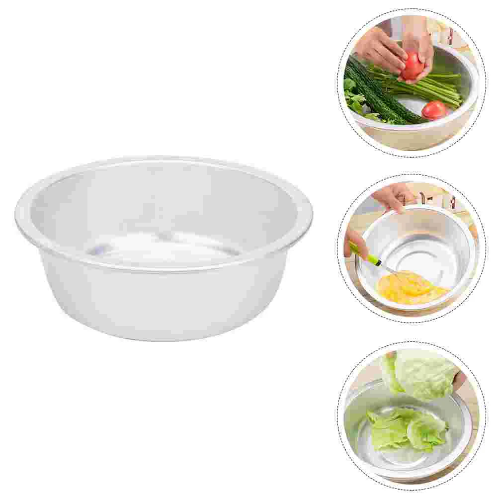

Thick Aluminum Basin Fruit Washing Soup Plate Flatware Multifunctional Pot Tableware Vegetable Bowl Kitchen