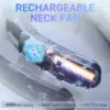 New Neck Air Conditioner Portable Neck Fan Semiconductor Cooling Ultra-Quiet Triple-Core Wearable Fans Cooling&Heating 6000mAh 3