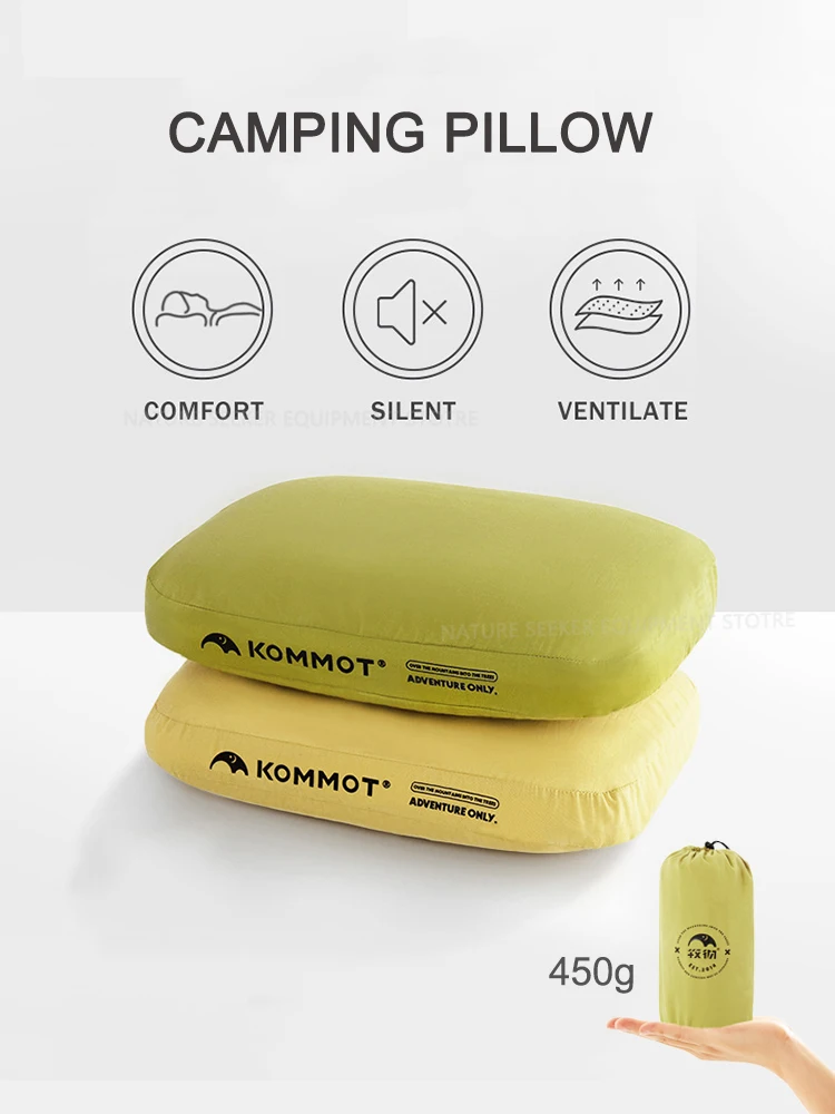 Camping Pillow High Rebound Outdoor Sleeping Pillows Breathable Memory Foam Pillow Comfort Sleep Camp Travel Hiking Gears