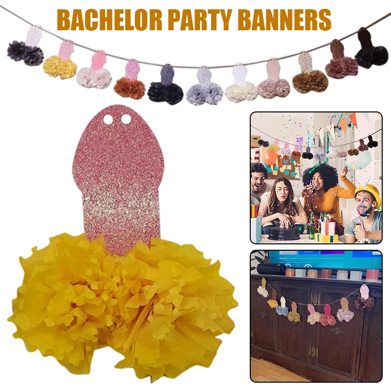 

Funny Naughty Bachelor Bachelorette Party Decoration Hanging Banners Halloween Party Hanging Decoration Bunting Flags