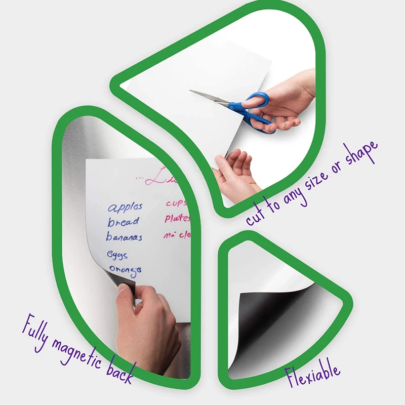 A3 Size Magnetic Dry Erase Whiteboard for Fridge 17x12 Inch Sheet Weekly Planner To-Do List Notes Markers Eraser