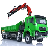1/14 LESU RC Dumper Car 8*8 Roll On/Off Hydraulic Crane Tipper Truck Reversing Valve Painted Assembled Electric Toys THZH1310 1