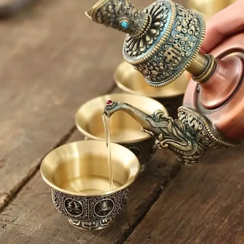 23GA Auspicious Eight Symbol Cup for Buddhist Practice Home Decoration Tool