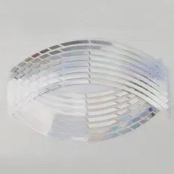 Vibrant Reflective Wheel Stickers & Decals Set for Motorcycles and Bikes (Laser)