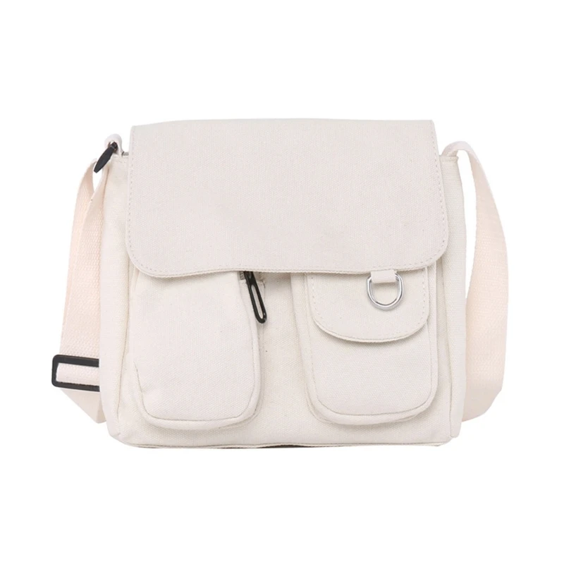 

Canvas Crossbody Bag with Adjustable Shoulder Strap Casual Shoulder Bag