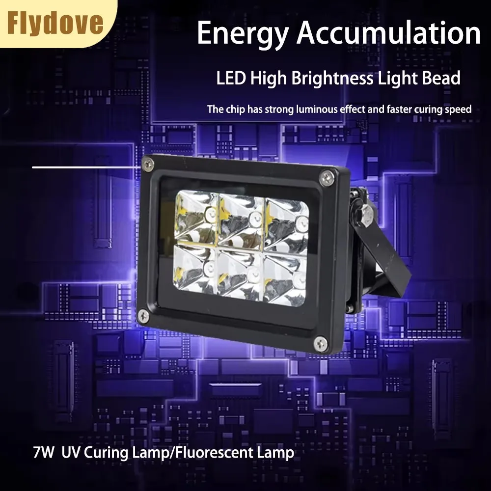 กาว UV 365nm 395nm 405nm LED Oxidation UV Curing Lamp เหมาะสําหรับเรืองแสงการฉายรังสีเรซิ่น Shadowless กาว Bonding 1
