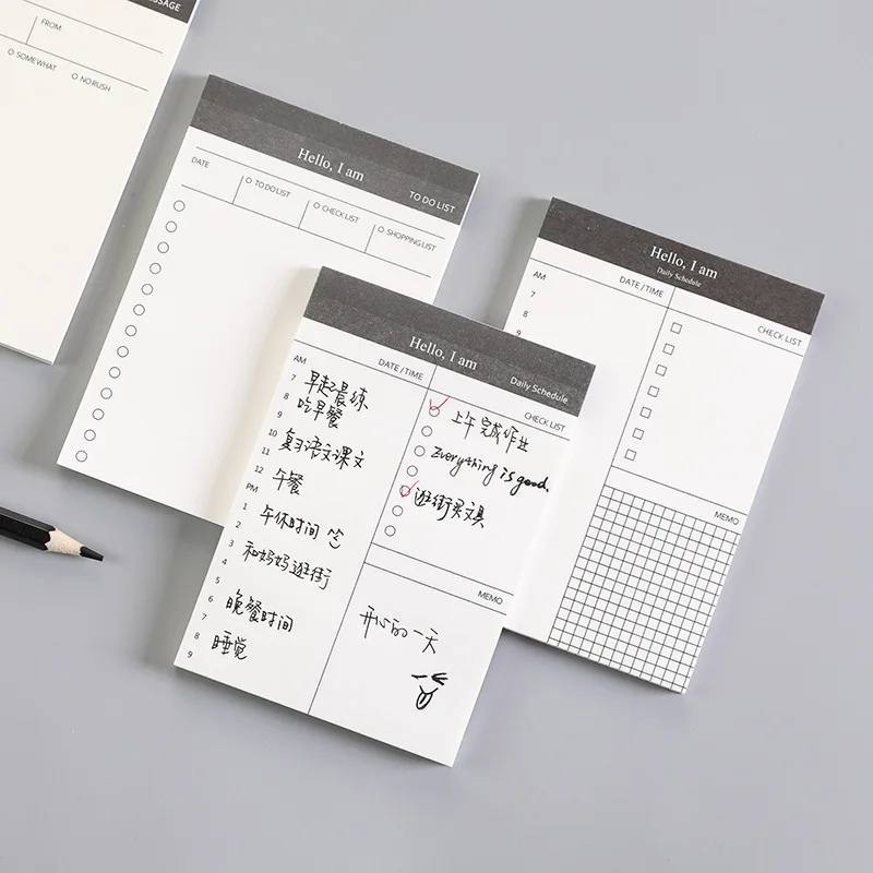 

Daily Schedule Memo Pad To Do List Time Sticky Note Schedule Planner Stickers Writing Pads Stationery Office School Supplies