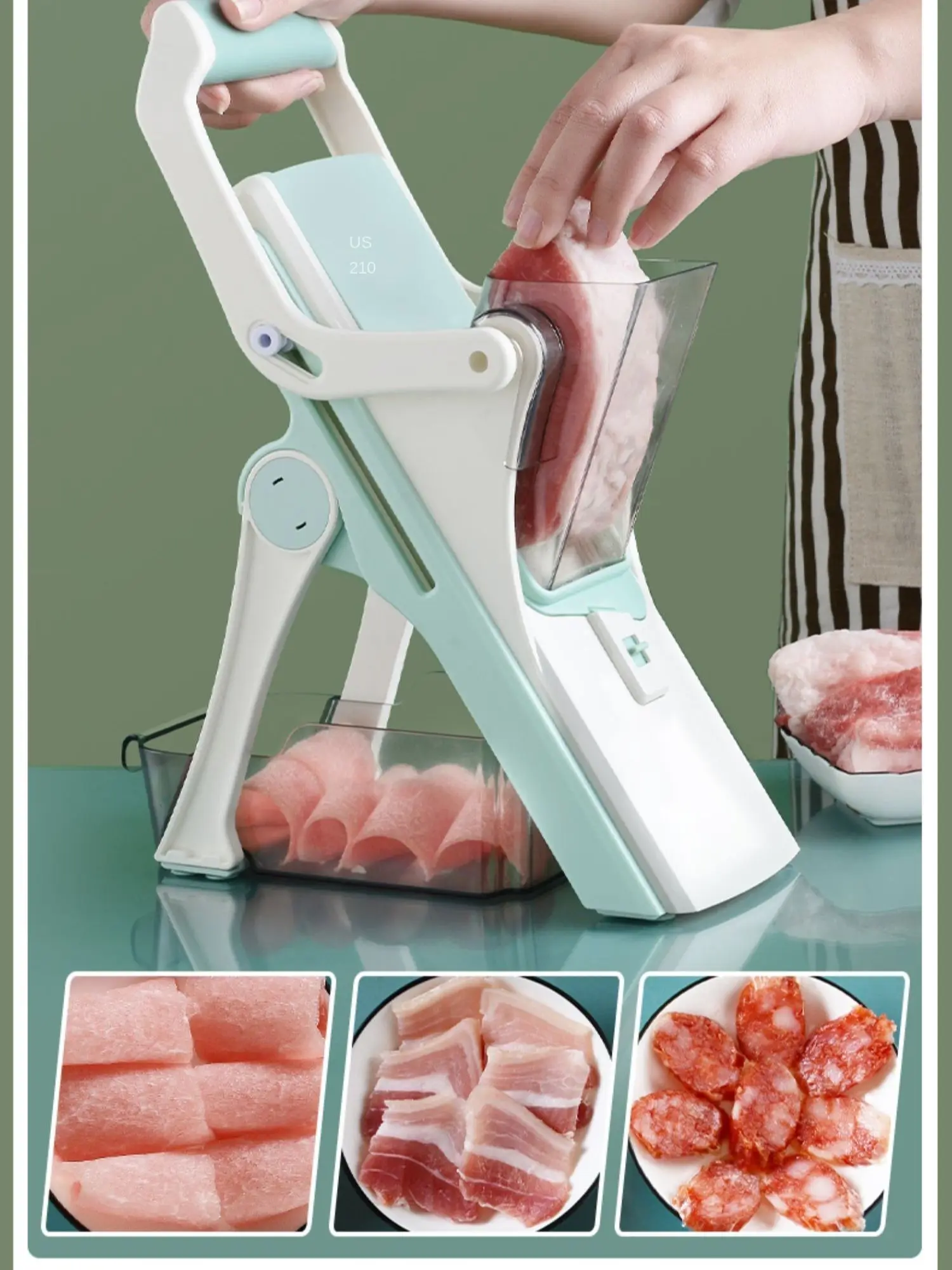 5 in 1 Vegetable Cutter Mandoline Slicer Manual Food Chopper Fruit Potato  Cucumber Carrot Meat Slicer Shredder Ninja Safe Slice