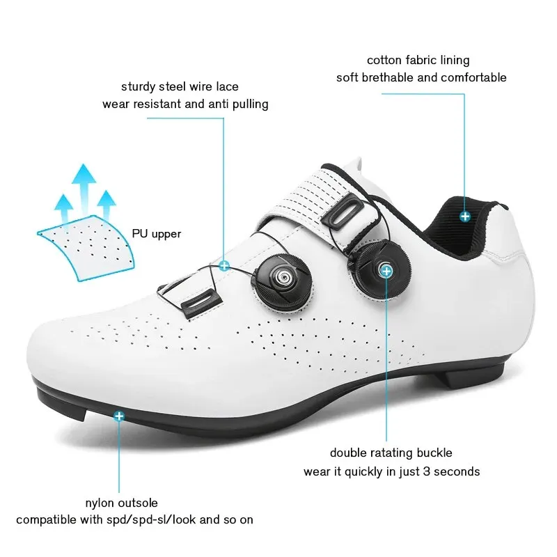 Cycling Shoes Cycling Sneaker MTB Cleats Shoes Men Self-Locking Flats Road Bike Sneakers Racing Boots SPD SL Mountain Bicycle Sports Shoes