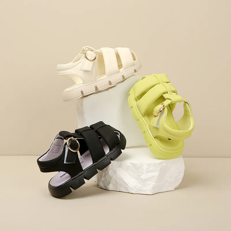 DIMI New Summer Baby Shoes Microfiber Leather Toddler Sandals Soft Non-Slip Tendon Sole 0-3Year Infant Sandals For Girl Boy