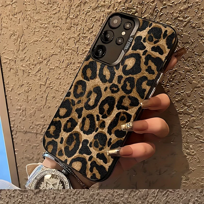 Modische Leopardenmuster-Hartschalenhülle für Samsung Galaxy S25 Ultra, Hülle für Samsung S24 Ultra S23 FE S22 S 25 Rückseite Schutzhülle – Detail 15