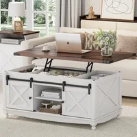 48" Coffee Table Farmhouse Lift Top Table with Lifting Top Storage Coffee Table 1
