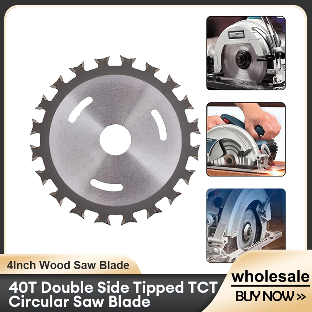 

40T Double Side Tipped TCT Circular Saw Blade Multipurpose Woodworking Cutting Disc 4Inch Wood Saw Blade Accessories